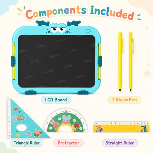Image of Zest 4 Toyz LCD Writing Tablet 9.8 Inch Colorful Doodle Board Drawing Pad for Kids Drawing Board Writing Board Drawing Tablet for Boys and Girls (2 pens -4 Different Writing Styles)