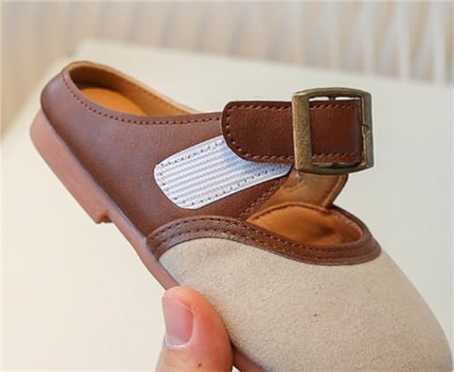 Little Kids Boys Girls Outdoor Non Slip Buckle Sandals Cute Round Toe Slippers4