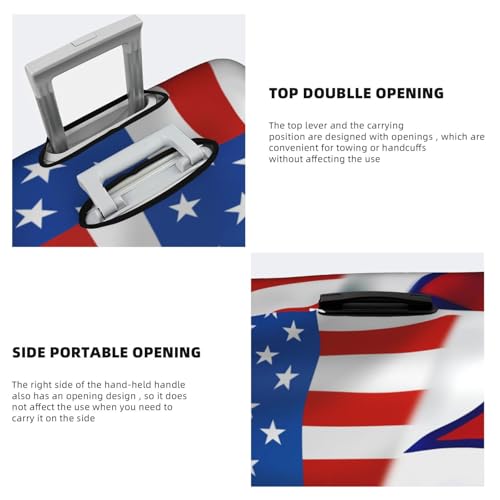 Travel Luggage Cover America Flag And Nepalese Flag Fashion Washable Baggage Suitcase Protector Fit For Luggage X-Large4