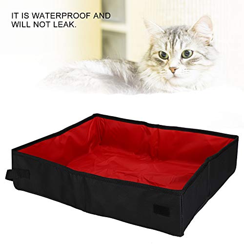 Arenero plegable semi cerrado para gato 50x40x11 cm miniatura 3