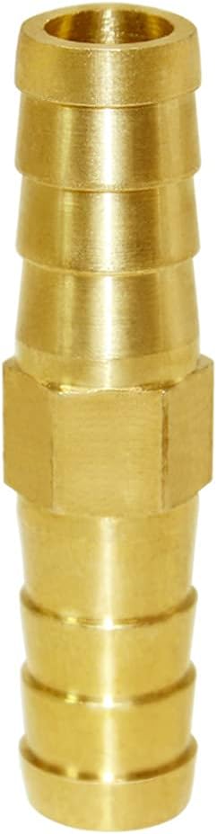 Joywayus Hose Barb Fitting 1/2" Hose ID,Hex Union Brass Fitting Water/Fuel/Air (Pack of 5)