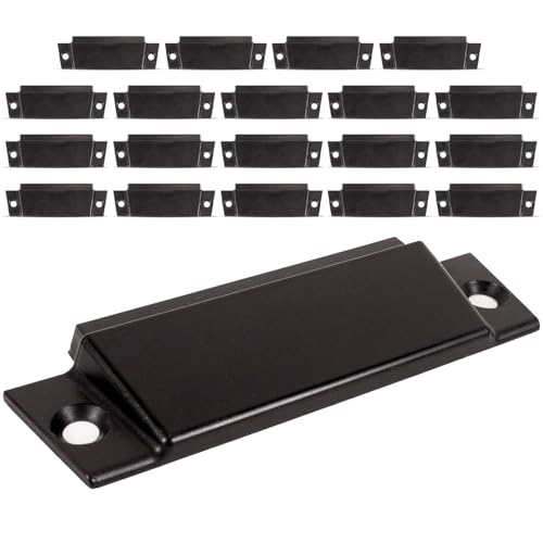 Image of US Cargo Control E Track End Caps for Horizontal E-Track Rail (20 Pack), Durable Black Plastic End Protector Cap for Trailer Tie-Down Rails in Enclosed Trailers and Cargo Vans
