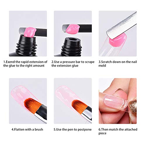 2Pc Dual-Ended Poly Gel Pinsel, Kalolary Acryl UV Gel Dual-Ended Poly Gel Pinsel Poly Gel Pinsel Picker Dual-Ended Poly… – Bild 8