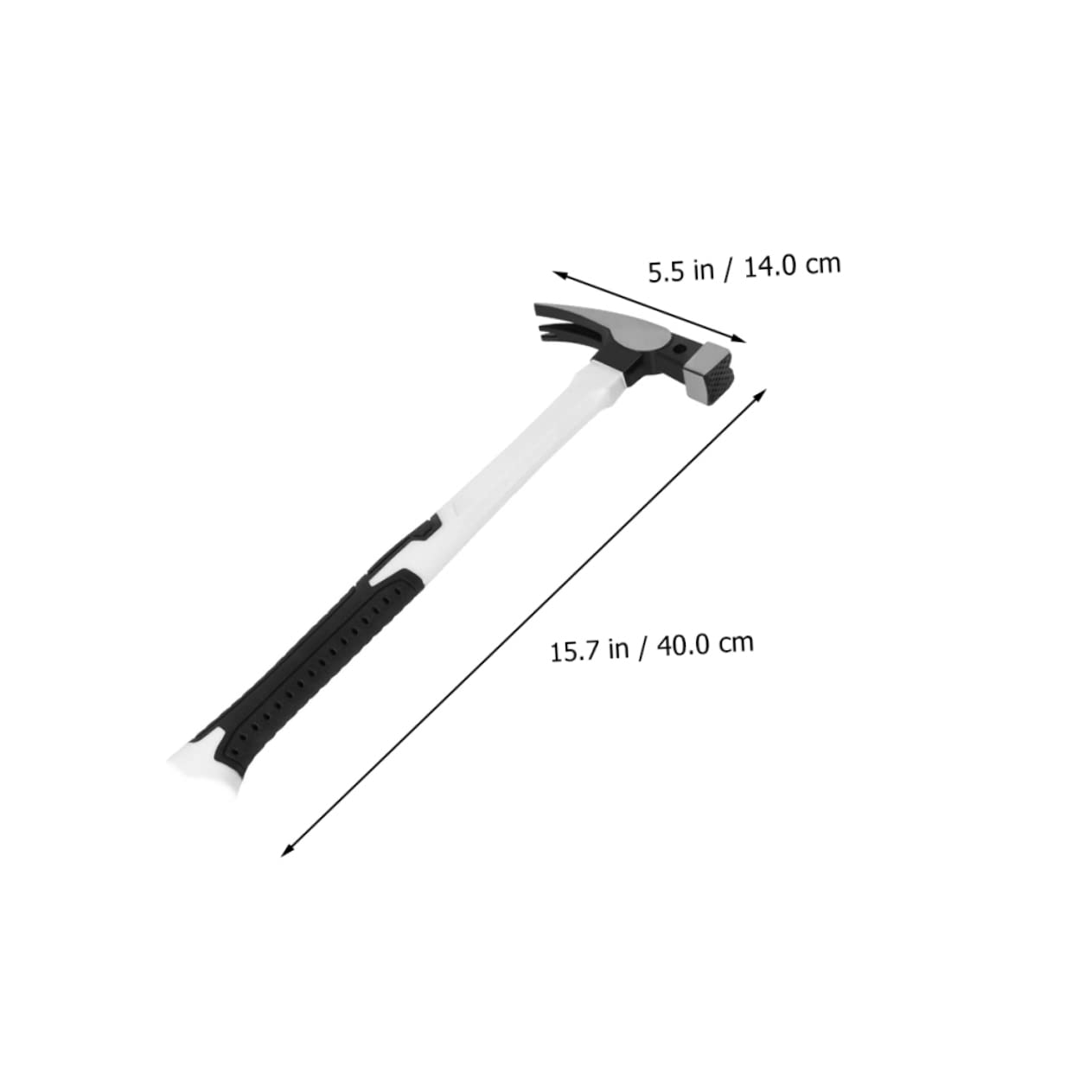 KONTONTY Carbon Steel Nailing Hammer Plastic White Nailing Claw Hammer Carpenter Nailing Hammer Professional Claw Hammer
