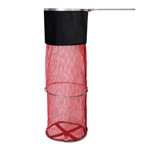 Cesta flotante para pescado, cesta de pescado para peces capturados - Bolsa de red flotante portátil | Accesorios de pesca de kayak, jaula plegable con conector de tierra para embalses, lagos, zanjas,