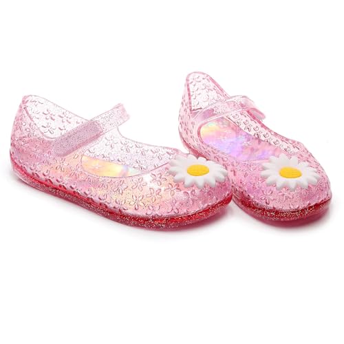 IWIHMIV Jelly Sandals for Girls Closed Toe Summer Dress Shoes Water Beach Flat Princess Jelly Sandals4