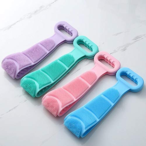 ORIGINAL MARTShower Massager-Dual Sided Silicone Shower Bath Belt Back Scrubber Brush and Massager Foot/Sole Cleaner Shower Bath Belt (Multi color)
