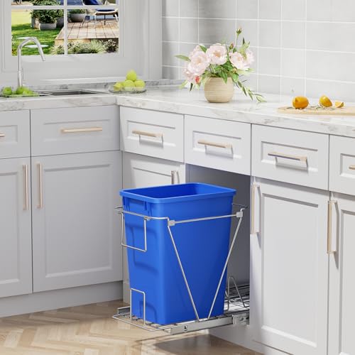 Image of 35 Quart Plastic Trash Can, 9-Gallons Kitchen Trash Can(2-Pack)