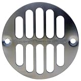 LASCO-Simpatico 31289SN Drain Grill with Screws with 3-3/8-Inch Diameter and 2-7/8-Inch Screw Hole, Satin Nickel