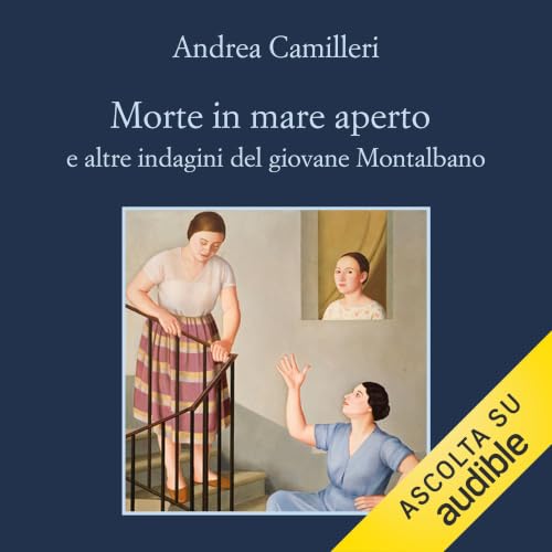 Diseño de la portada del título Morte in mare aperto - e altre indagini del giovane Montalbano