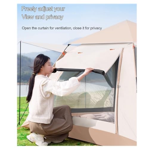 Carpa plegable portátil para camping y playa blanca miniatura 5