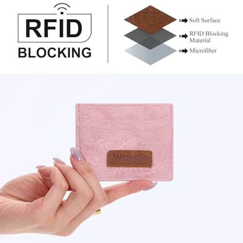 Image of Montana West X Wrangler Credit Card Holder for Women Rfid Blocking Ultra Slim Credit Card Wallet Gift for Girls Ladies Female