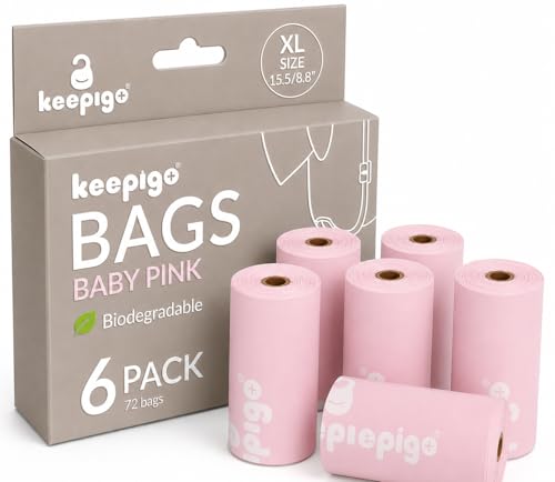 Image of Compostable Disposable Diaper Bags | 6 Rolls, 72 Leak-Proof, XL Biodegradable Baby Poop Bags | Eco-Friendly Diaper Trash Bags for Home, Travel, Pet Waste | Odor-Free Essentials for Newborns,