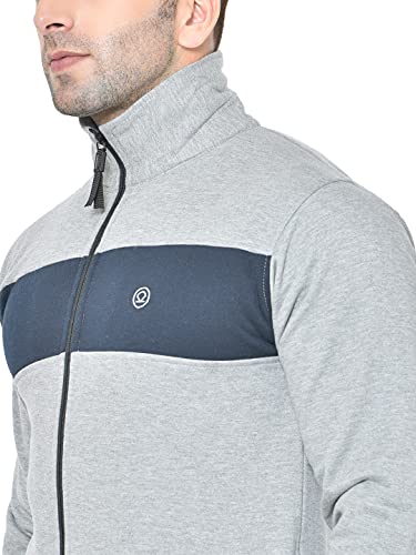 Image of CHKOKKO Fleece Men Winter Sports Running Zipper Collared Neck Stylish Jacket