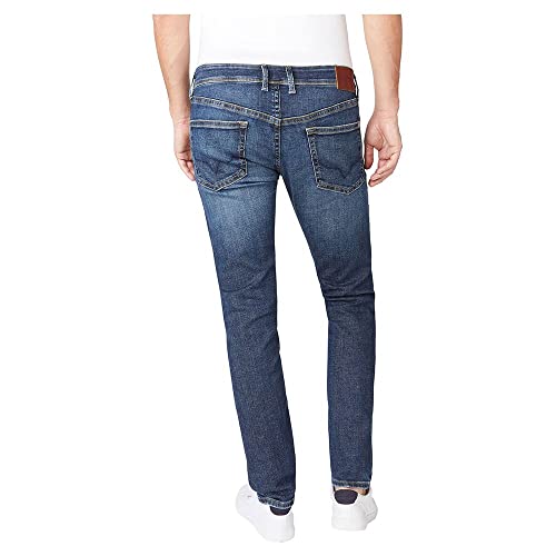 Pepe Jeans London Low Hatch Herren Slim Fit Low Rise Stretch Denim, Mittelblauer Waschung – Ansicht 2