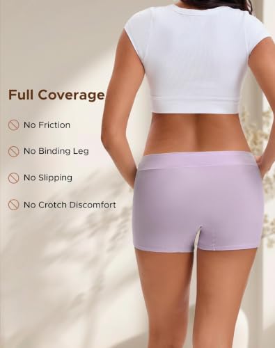 Image of INNERSY Women's Maternity Underwear Cotton Pregnancy Boyshorts 4-Pack