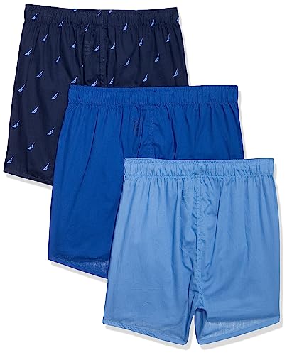Nautica mens Cotton Woven 3 Pack Boxer