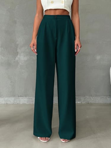 Image of Toochki Trousers for Woman Pants Women's Formal Office Korean | Black Track Pant | Straight | Cotton Spandex Stretchable Trouser | High-Waisted Bottom Wear