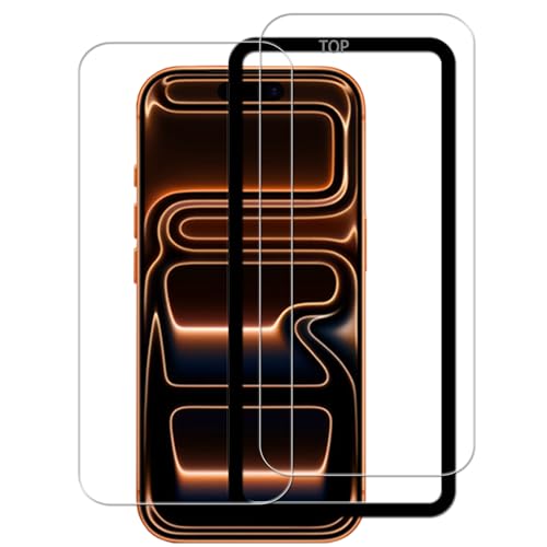 For iPhone17Pro 用の ガラスフィルム 液晶保護フィルム 国産旭硝子素材製 9H 表面硬度 強化ガラス 耐傷性 画面保護フィルム 2枚セット ガイド枠付き