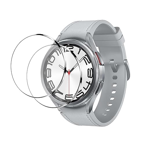 �y2���Z�b�g�z�Ή� Galaxy Watch 6 Classic 47mm �t�B���� �����K���X �t���ی�t�B���� ����0.33mm 2.5D �d�x9H �C�A�[�� �ϏՌ� ������ ���ϋv �ώw�� ���{���Ɏq�f�ލ̗p ��U�h�~�����ی�t�B���� FOR Gal