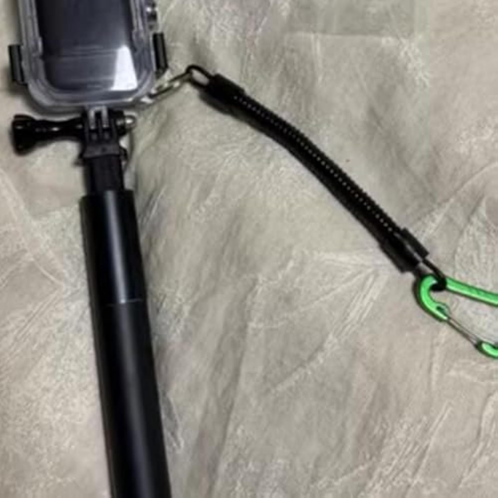 2x Retractable Safe Coiled Lanyard Fishing Lanyards, Black