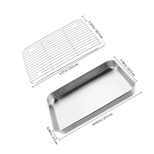 Plaque de cuisson en acier inoxydable et grille de refroidissement pour biscuits et pain