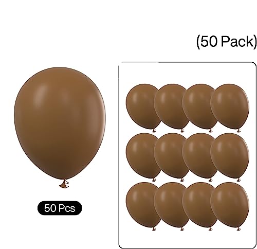Image of 50 Pcs Retro Balloons Made of Strong Rubber (Retro Brown)