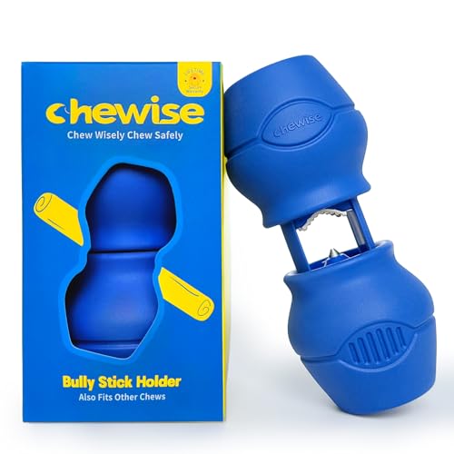 PetClan Chewise Bully Stick Holder Improved Bully Sticks Holder Ultimate Secure Heavy Duty BPA-Free Safety Device to Prevent Choking Fits Various Bully Sticks and Dog Sizes