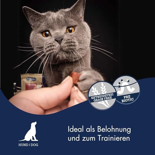 DR.CLAUDER'S - Trainee Snack Ziege | Leicht verdauliche Snacks aus fettarmen Ziegenfleisch für Hunde und Katzen. Getreidefreie, präbiotische Leckerlis im Frischebeutel | 80g