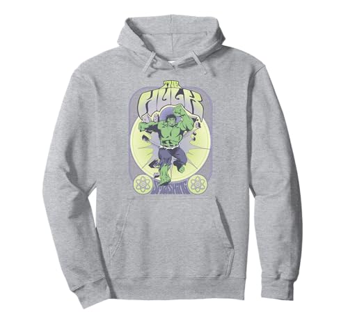 Hulk pull à capuche Marvel imprimé rétro seventies hoodie vintage homme et femme casual