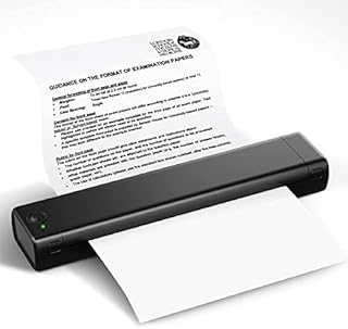 Portable Printers Wireless for Travel - COLORWING M08F-A4 Bluetooth Thermal Printer, Suitable for Mobile Office, Support 8.26