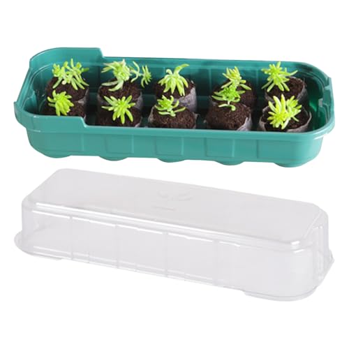 Lot de 10 Mini Pots de Culture réutilisables en Plastique - Kit de Serre Transparent et Stable - Germination des - Bac de Culture pour Rebord de fenêtre - Culture de