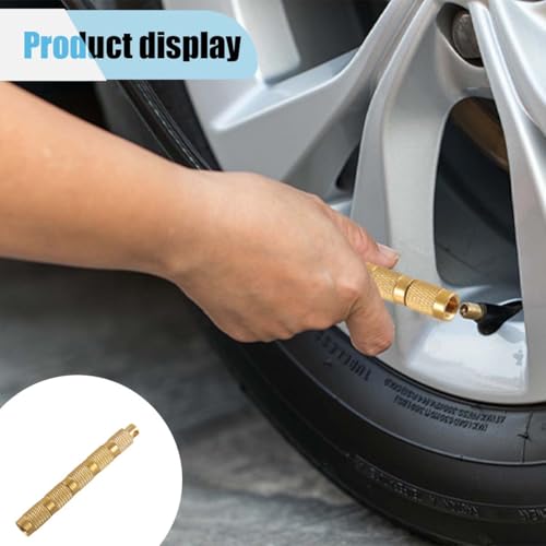 Image of smilfuy 4 in 1 Brass Air Down Tire Deflator, Offroad Tyre Deflation Valve Tool | Portable Design, Car Tire Pressure Relief Bleeder Set, Heavy Duty Off-Road Accessories, Keychain Storage, Valve Cap Included