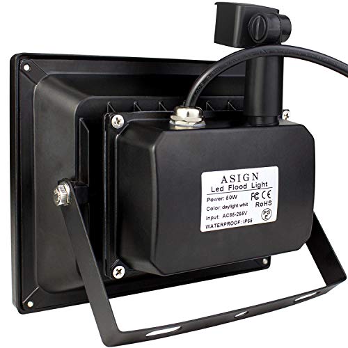 Asign Big Sale ! 50W Motion Sensor Led Flood Light, 6000K Daylight White, 6000Lm(Max), Ip65 Waterproof Security Spotlight With Pir For Driveway Parking Lot - Black #TOP1
