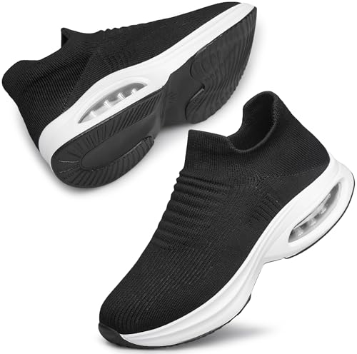 Image of vibdiv Shoes for Men Sock Sneakers Pull-on Casual Lightweight Breathable Comfortable