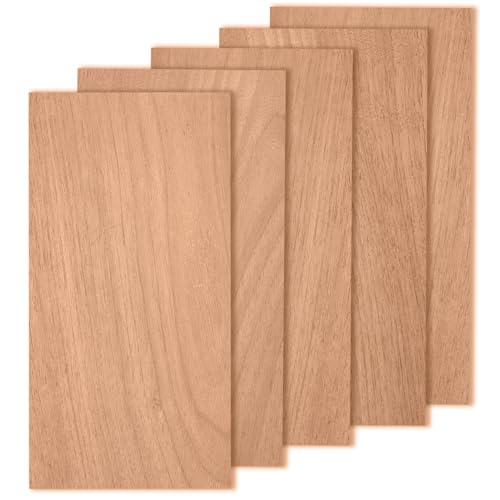 Cherry Wood Sheets 4x8 inch, 1/8" Thick Lumber Board, for Sign logs Chips Chunks Slices by Craftiff (4x8x1/8)