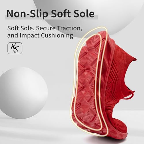 Image of Running Shoes for Men Non Slip Tennis Gym Sneakers Lightweight Breathable Mesh Athletic Shoe Comfortable Casual Workout Walking Shoe for Outdoor Travel Work and Daily Use