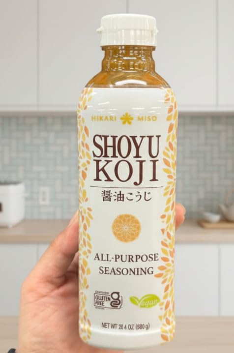 Hikari Shoyu Koji All-Purpose Soy Sauce Fermented Seasoning - Traditional Japanese Umami Marinade Soy Sauce Koji, Non-GMO 580g Bottle