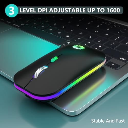 Mouse wireless ricaricabile a LED con ricevitore