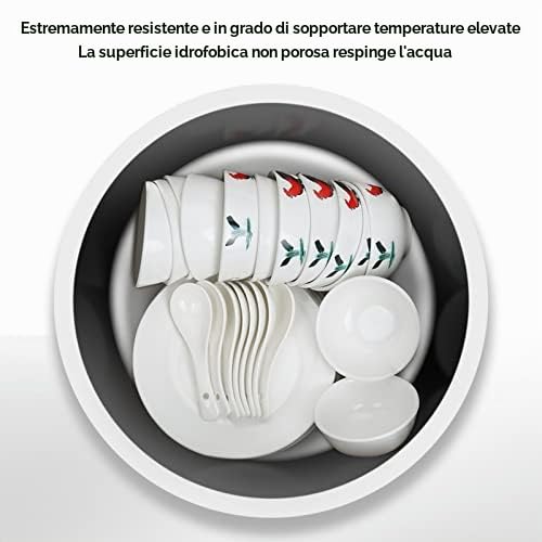 Mini Lavello Tondo da in Acciaio Inox con Raccordo di Scarico per Piccole Cucine Diametro 30 Cm