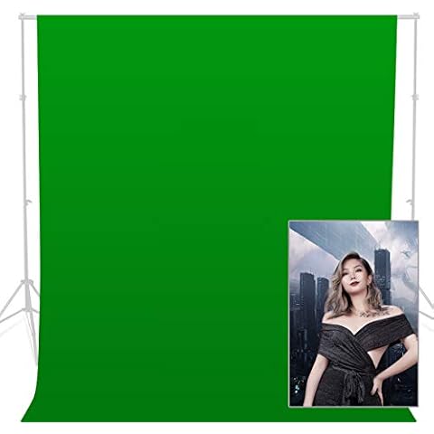 100% Cotton 3 x 6M 10x20ft Green Screen Backdrop Photo Studio Video Muslin Photography Backdrop Background Cloth for Portrait Product Shooting Youtube Cover