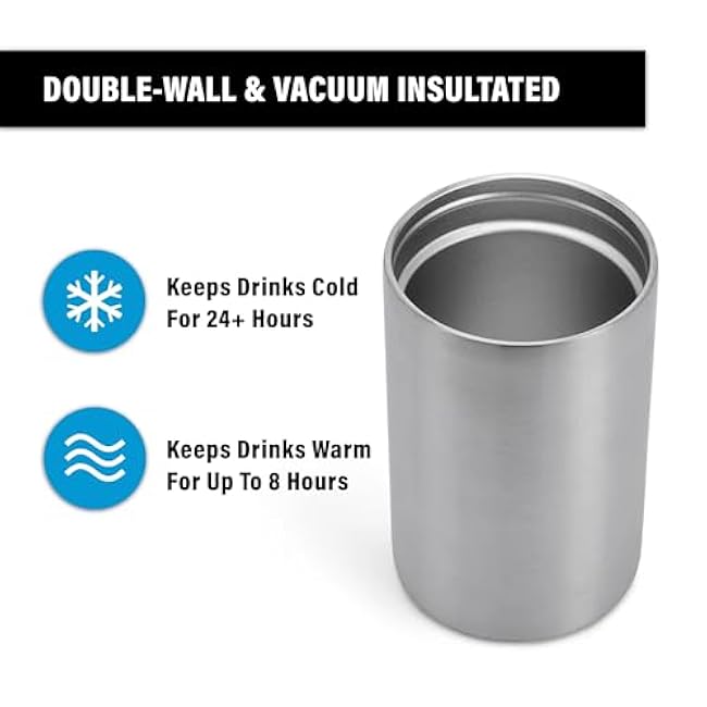 CouplaBeers Couple Of Beers Funny Prescription RX Bottle Gag 12oz Stainless Steel, Vacuum Insulated Can Cooler For Bottles and Cans