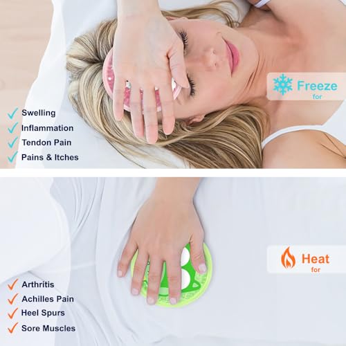 Image of Gel Ice Pack for Injuries 2 Packs Cute Reusable Hot Cold Gel Packs Gift | for Fever Pain Relief Wisdom Teeth First Aid and Neck Head Arms Legs Knee Ankle