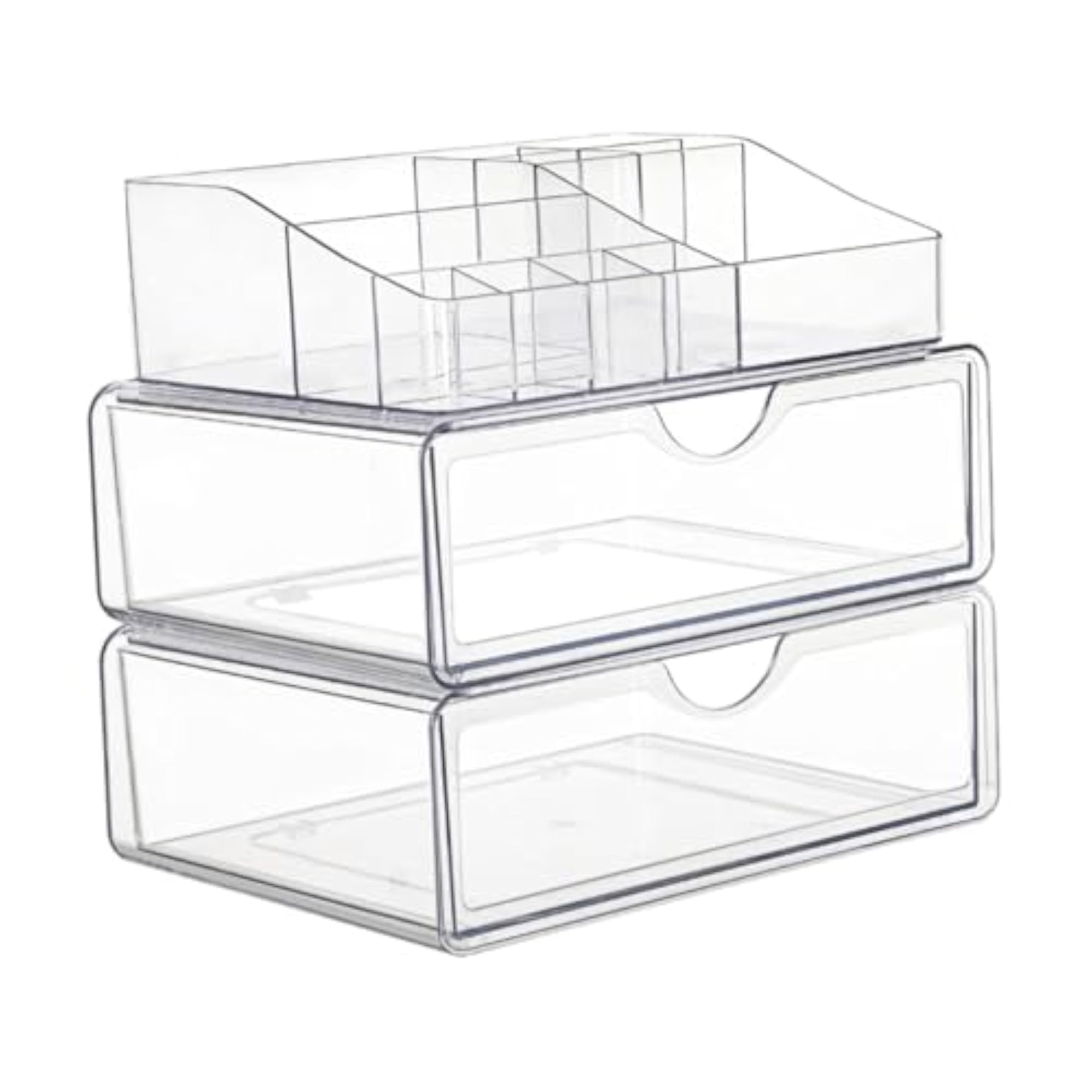 Makeup Organizer with 2 Drawers Cosmetic Display Case