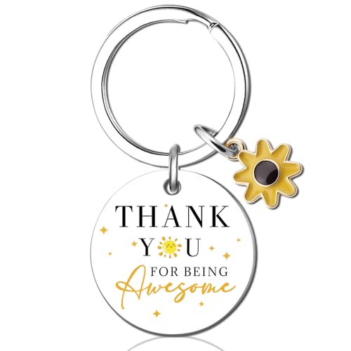 UIWIHHP Thank You Gifts for Women Men Employee Appreciation Gift for Coworkers Thank You For Being Awesome Keychain Cool Appreciation Gifts for Coworker Teacher Nurse