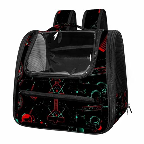 otnrnondcl Science School Icons (1) Cat Backpack Carrier Pet Backpack Carrier for Small Dogs and Medium cat Puppy Kitten Bunny