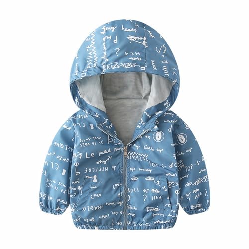 Toddler Baby Boys Girls Windbreaker Outerwear Kids Cute Print Lightweight Zip Hooded Jacket Spring Autumn Dust Coat2