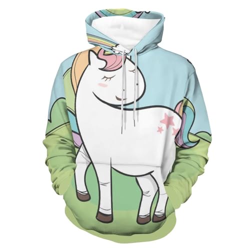 Sweats à Capuche Licorne Fini les Vêtements Ternes Pull Unisexe S