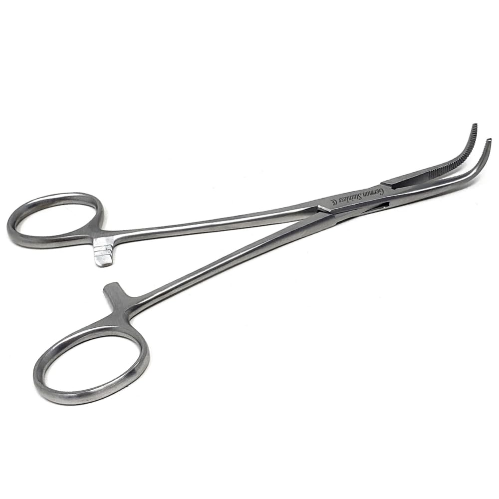 STAINLESS STEEL RIGHT ANGLE MIXTER HEMOSTAT FORCEPS FINE POINT (HTI BRAND)