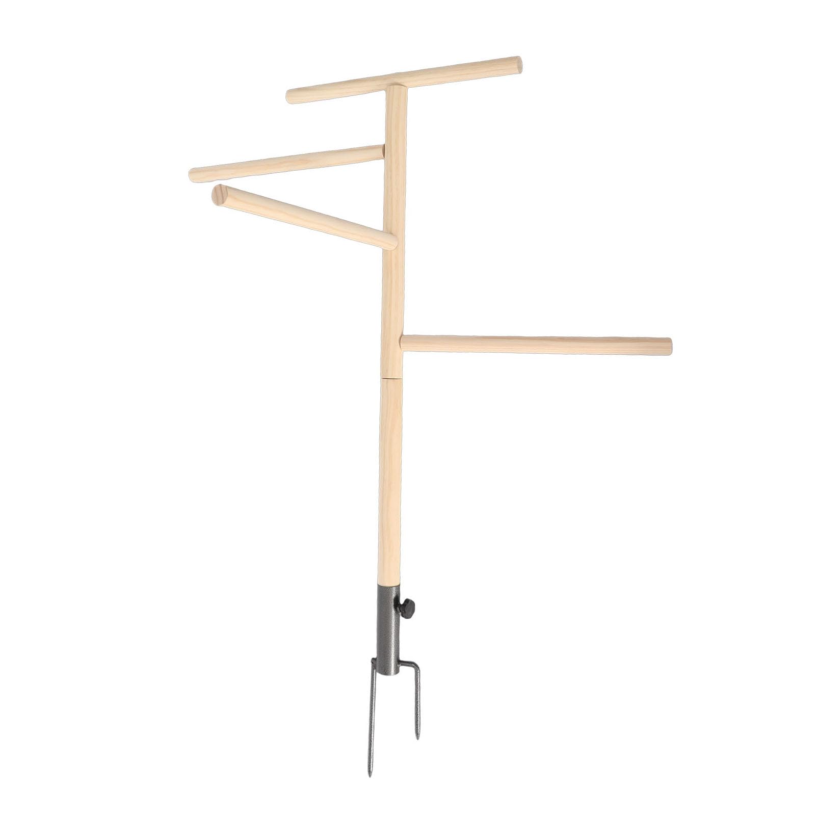 Generic Soporte de Madera para Gallinero, Juguete Duradero para Percha de Pollo para Múltiples Aves de Corral, Soporte de Madera de Pino con Tapón de Hierro para Pollos Saludables, Loros